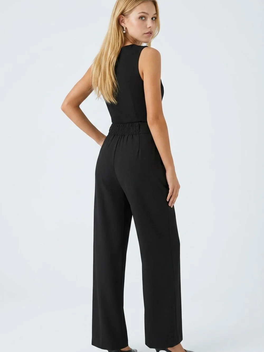 Halara FlexTM High Waisted Zipper Pocket Shirred Straight Leg Size Small - Picture 2 of 4